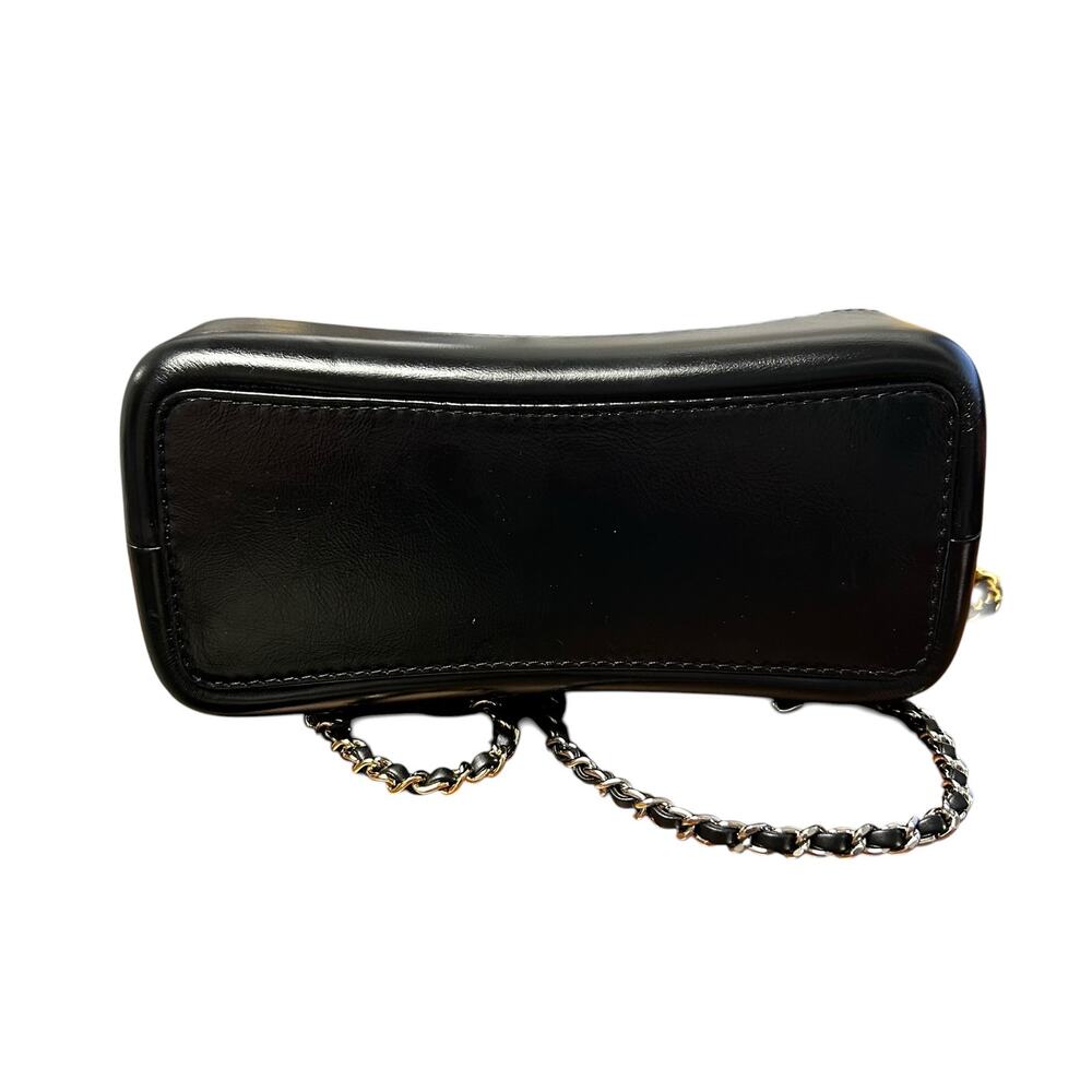 Chanel Calfskin Leather White Black Quilted Gabrielle Two Tone Chain Backpack - Picture 9 of 9